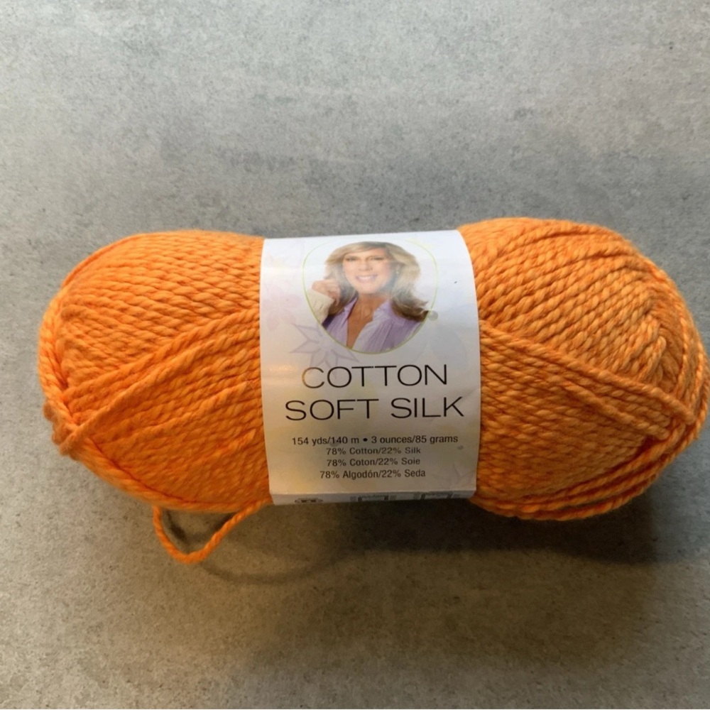 Deborah Norville Cotton Soft Silk Yarn - Tangerine - 154 Yards